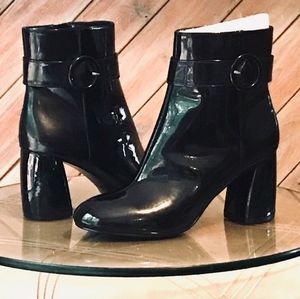 Nine West KYRA Black Patent Leather Boots